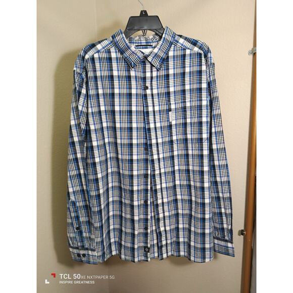 Columbia Long Sleeve Plaid Button Up Shirt Men's Xl - Picture 1 of 4